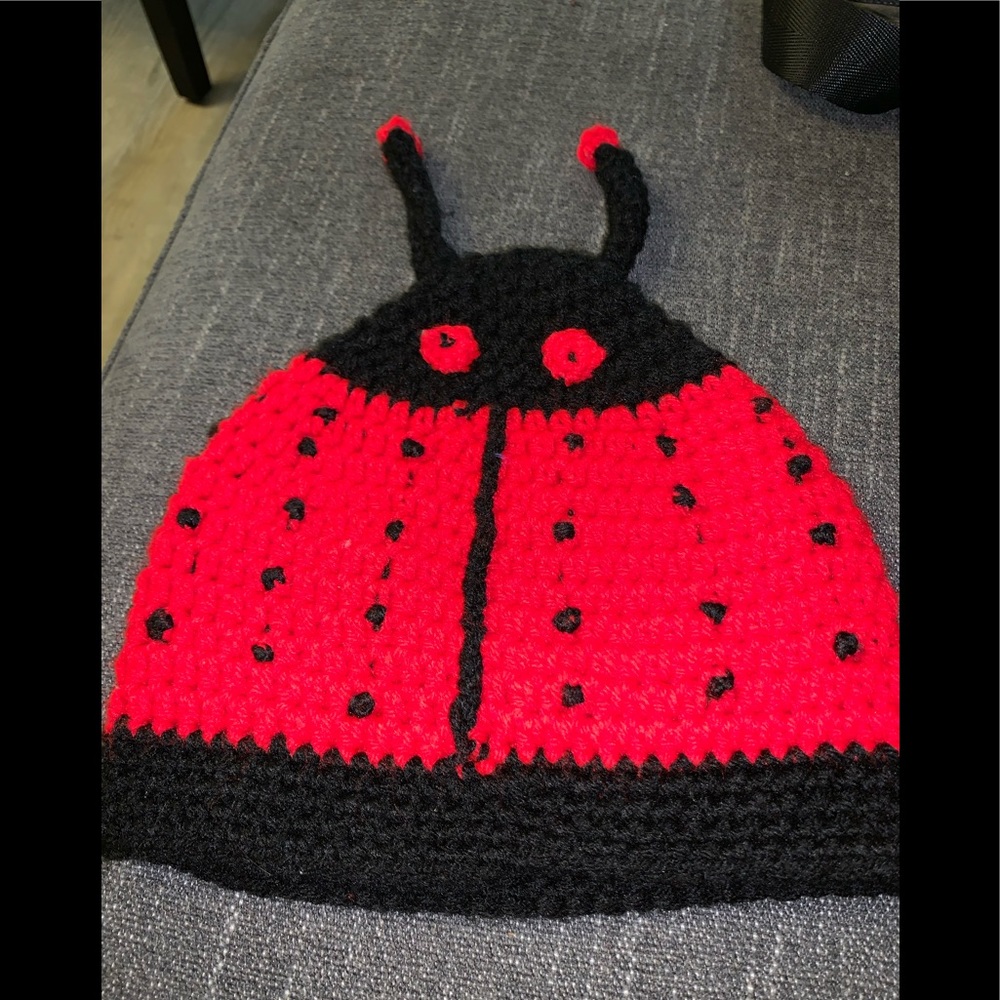 Ladybug beanie